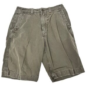 Vintage American Eagle Shorts 30 Longer Length Green Skater Grunge Y2K